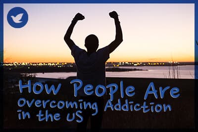 9.1 percent of Americans report they have suffered with a drug or alcohol use problem at some point in their lives but they have now overcome the issue.