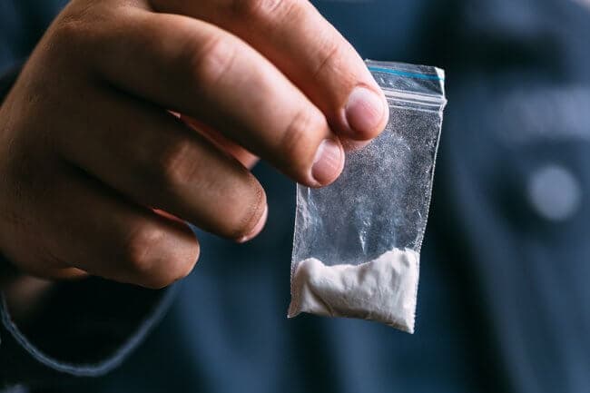 Damage to nasal passages due to snorting drugs.